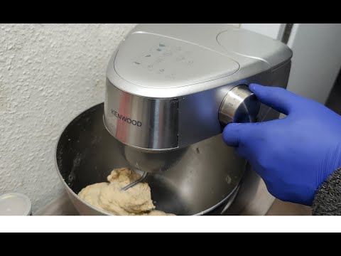 Making bread dough using Kenwood food processor, mixer KHC29