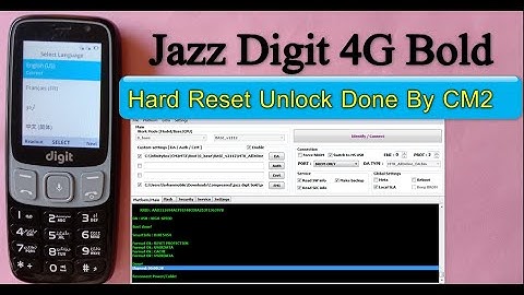Jazz Digit 4G Bold Hard Reset Unlock Done By CM2