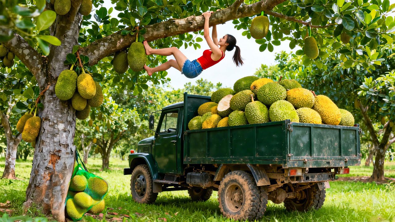 Harvesting 1000+ Giant Jackfruit, Use Truck Go to Countryside Market Sell