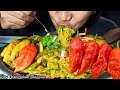 Vegetable Maggi + Red King Chilli 🌶️ & Chicken feet || North East India Mukbang