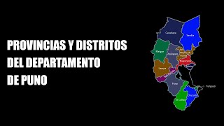 Provincias y Distritos del Departamento de Puno - PERÚ