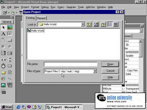 Learn Visual Basic 6 Part7: Saving and Running the Project
