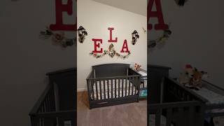 Baby girl nursery reveal #nursery #babygirlnursery #girlroom #nurseryreveal  #roomreveal #roomdecor