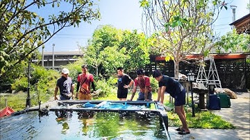 ปัณ 111 - งานระบบ Overflow บ่อปลาคาร์พ Set 2