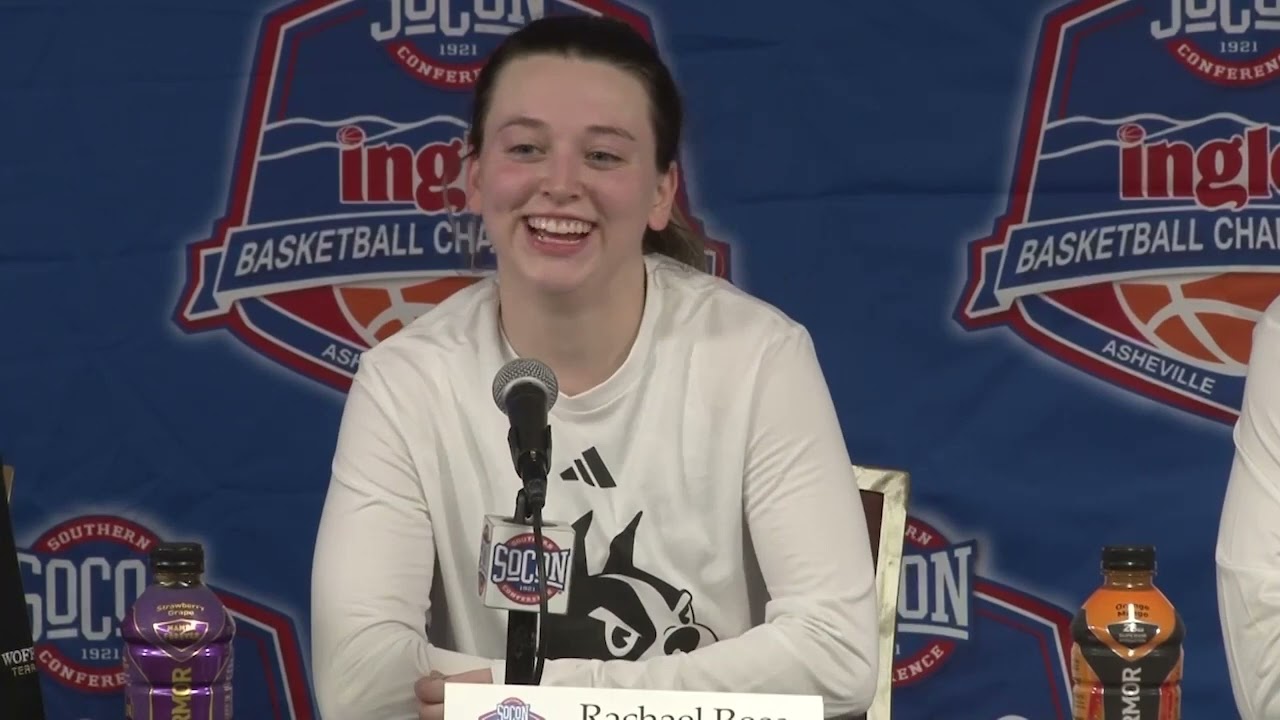Coach Garrity, Lilly Hatton and Rachael Rose Press Conference at SoCon Semifinals 03-03-23