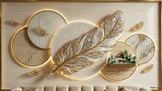 Golden Feather Botanical Art | Luxury Frame TV Screensaver | Minimalist Home Decor screenshot 5