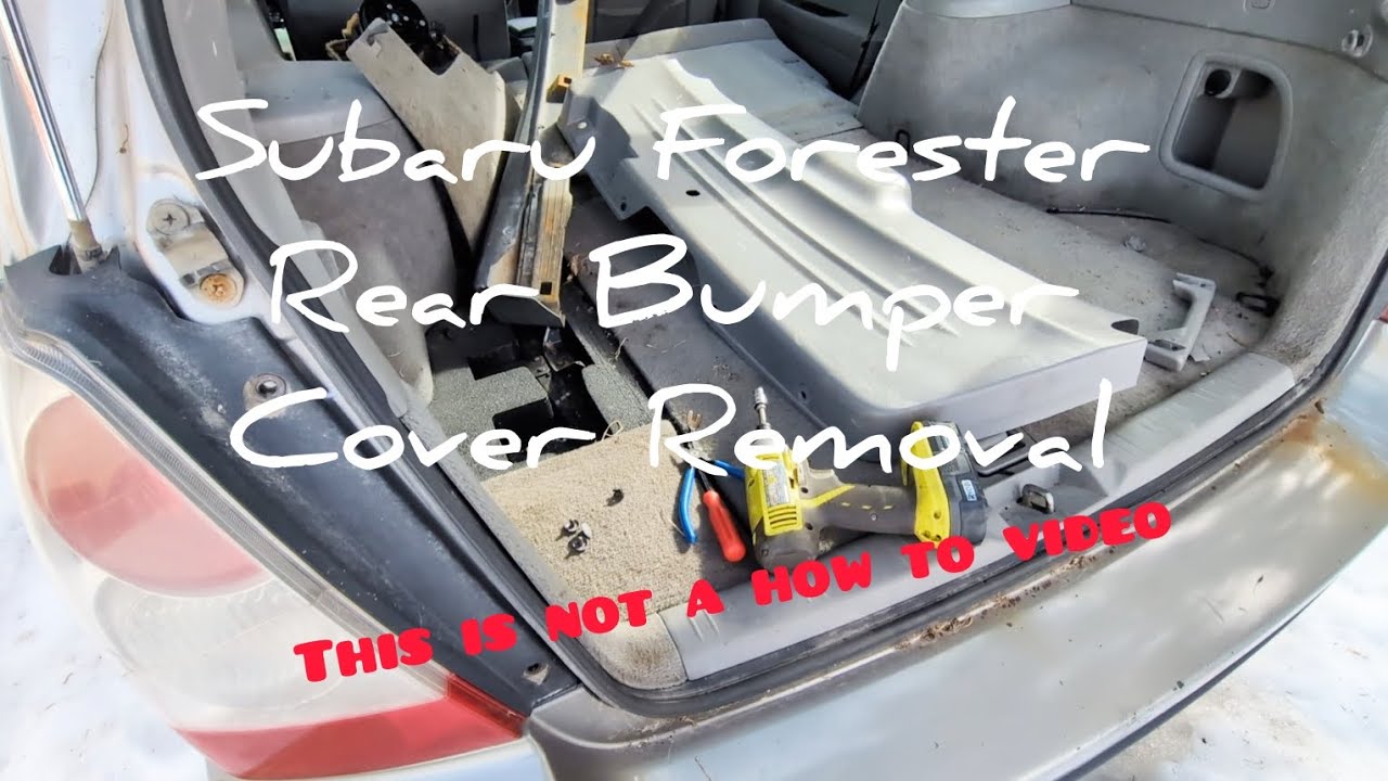 Removing my rear bumper cover on Subaru Forester for future work to be done