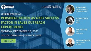 Personalization - key success factor in Sales Outreach - WEBINAR RECORDING