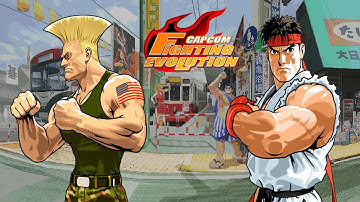 Capcom Fighting Evolution - Guile/Ryu - Arcade Mode Playthrough
