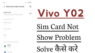 Vivo Y02 Sim Card Not Working Showing Problem Solve