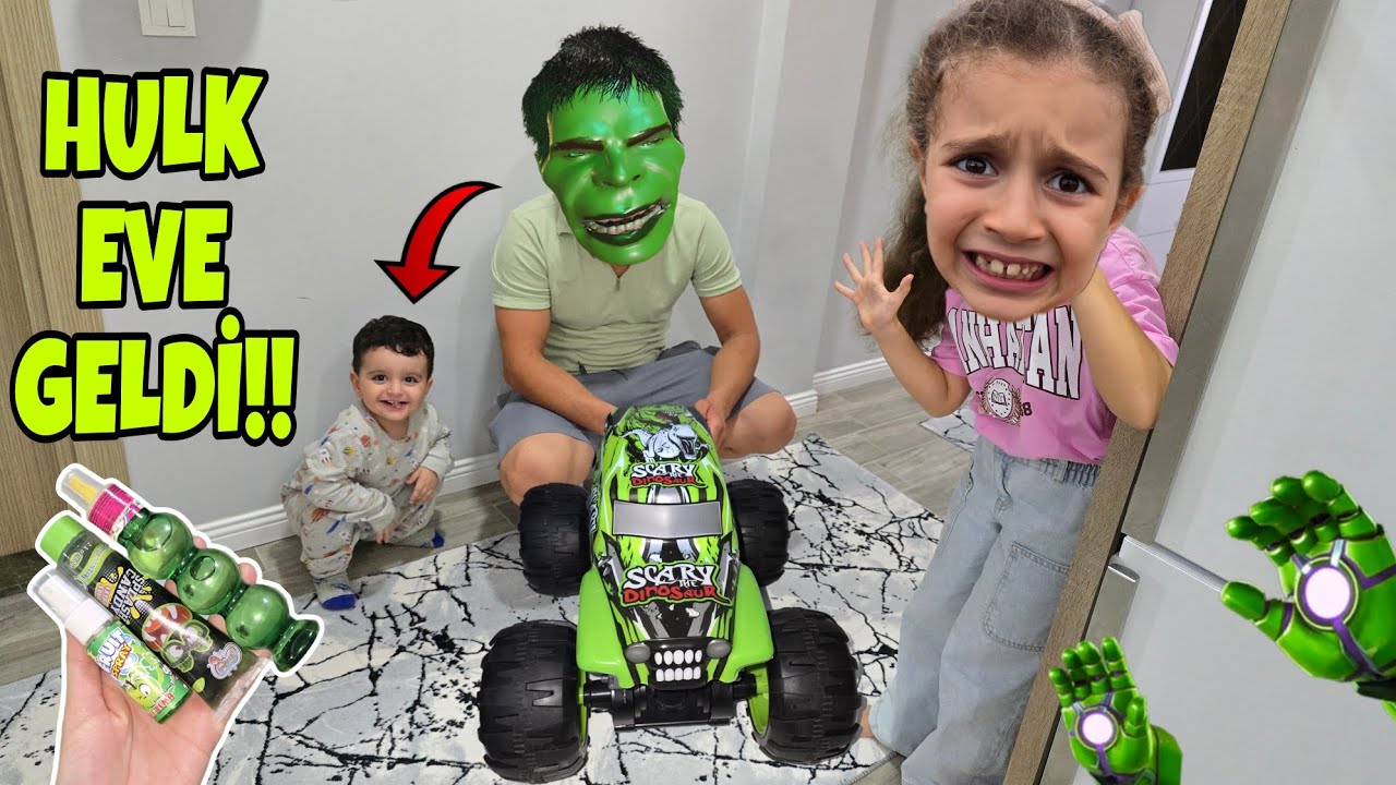 POYRAZ ELİF YEŞİL ADAM ARABASIYLA EVE GELDİ!!