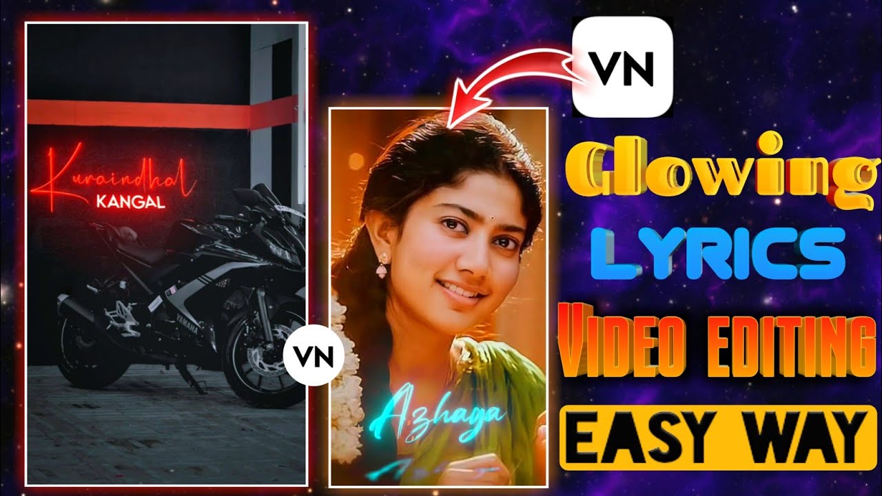 How to edit Glowing Lyrics video in VN app in Tamil easy way Text video editing in vn app