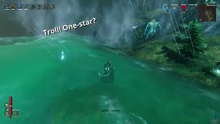Famous Valheim - Snapshot - One-star Troll Takes a Dip - Spine Snap Damage Makes Up for Poor Marksmanship Wealth
