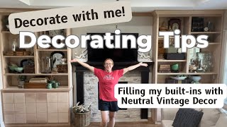 Decorating Tips Decorating with Vintage Decorate My Built-Ins with Me