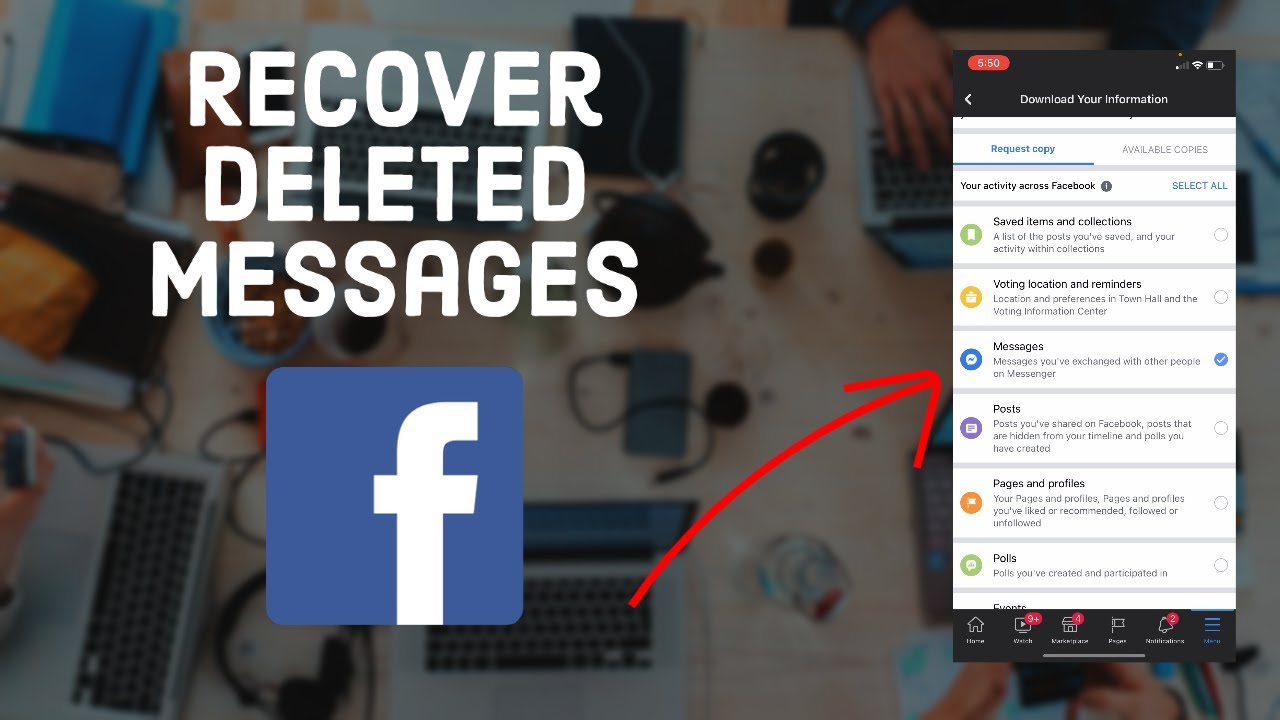 How to Recover Deleted Messages on Facebook - YouTube