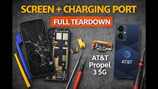 AT&T Propel 3 5G U656AA Full Teardown, Screen, Battery & Charging Port Replacement