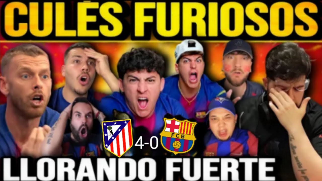 😂🔥 LOS MEJORES LLOROS DE LOS CULES EN EL ATLÉTICO DE MADRID 4-0 BARCELONA (SE DETONAN AL BARÇA)