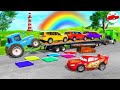 Flatbed Trailer vs Speed Bumps | BeamNG Physics Test #23 💢