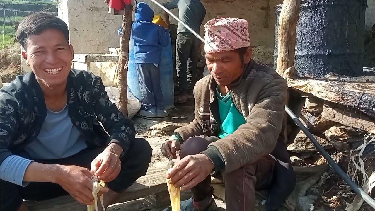 Nepali lokta paper making process BAJHANG MASTA 07 YouTube