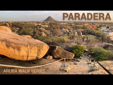 Walking from PARADERA to CASIBARI rock formations in ARUBA