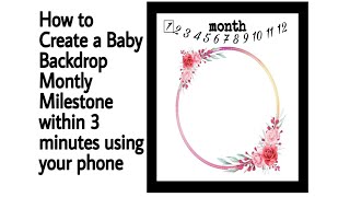 How to create a Baby Monthly Milestone Background screenshot 3