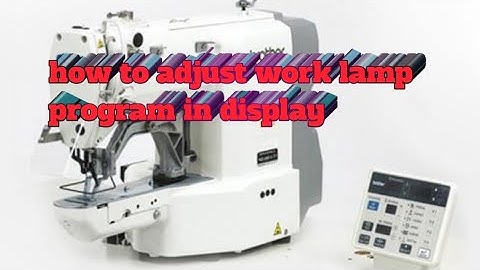 how to set brother bartacke #ke430f work lamp adjust in display new program