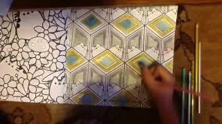 Coloring in the Pusheen coloring book | Timelapse