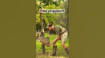 Pranking my dad!#feathersandfins#deerhunting#prank