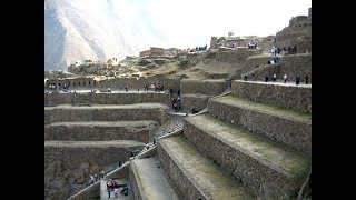 Majestic Ancient Inca Ollantaytambo In Peru: Quadcopter View