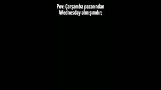 Pov: Çarşamba Pazarından Wednesday Almışımdır: