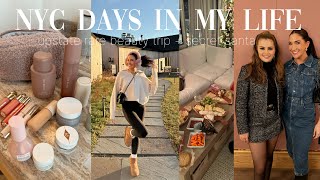 VLOG: days in my life in NYC + upstate! rare beauty cabin trip, secret santa exchange/haul + more!