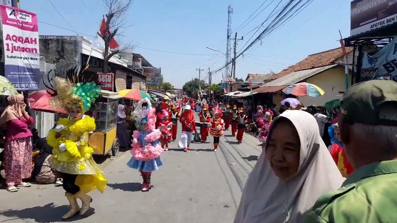 Pawai Karnaval Kelurahan Pasarbatang Brebes Tahun 2024 HUT Ri ke 79