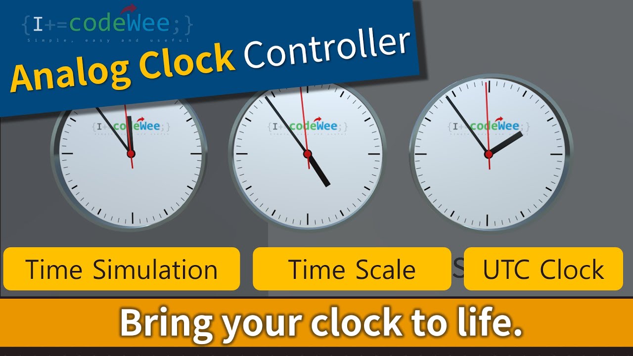 CodeWee Unity Analog Clock Controller - YouTube