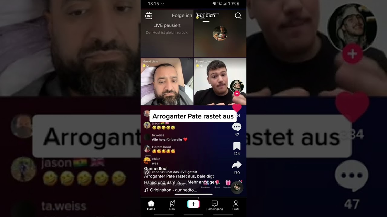 Arrogante Pate dreht durch und beleidigt jeden