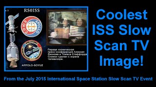Coolest ISS Slow Scan TV Image!