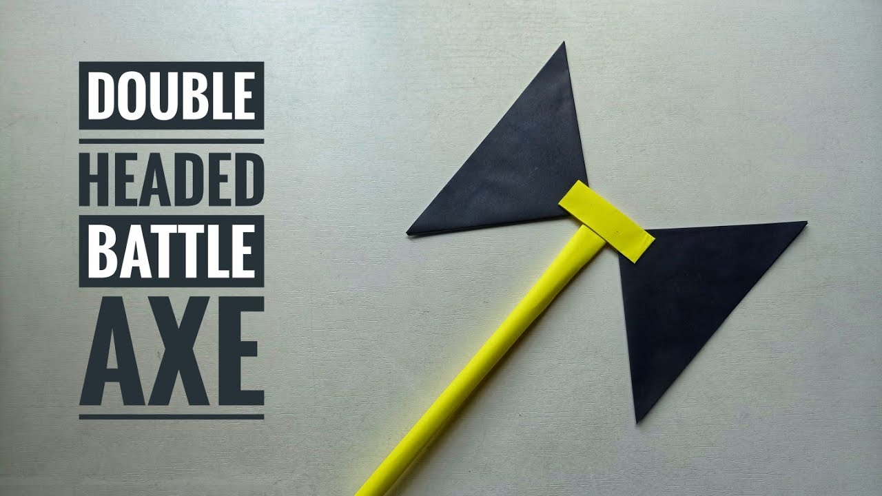 Papercraft Ax How to make double headed battle axe with A4 paper. Easy paper craft ...