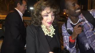 Joan Collins and Donna Mills leave dinner at Craigs in West Hollywood