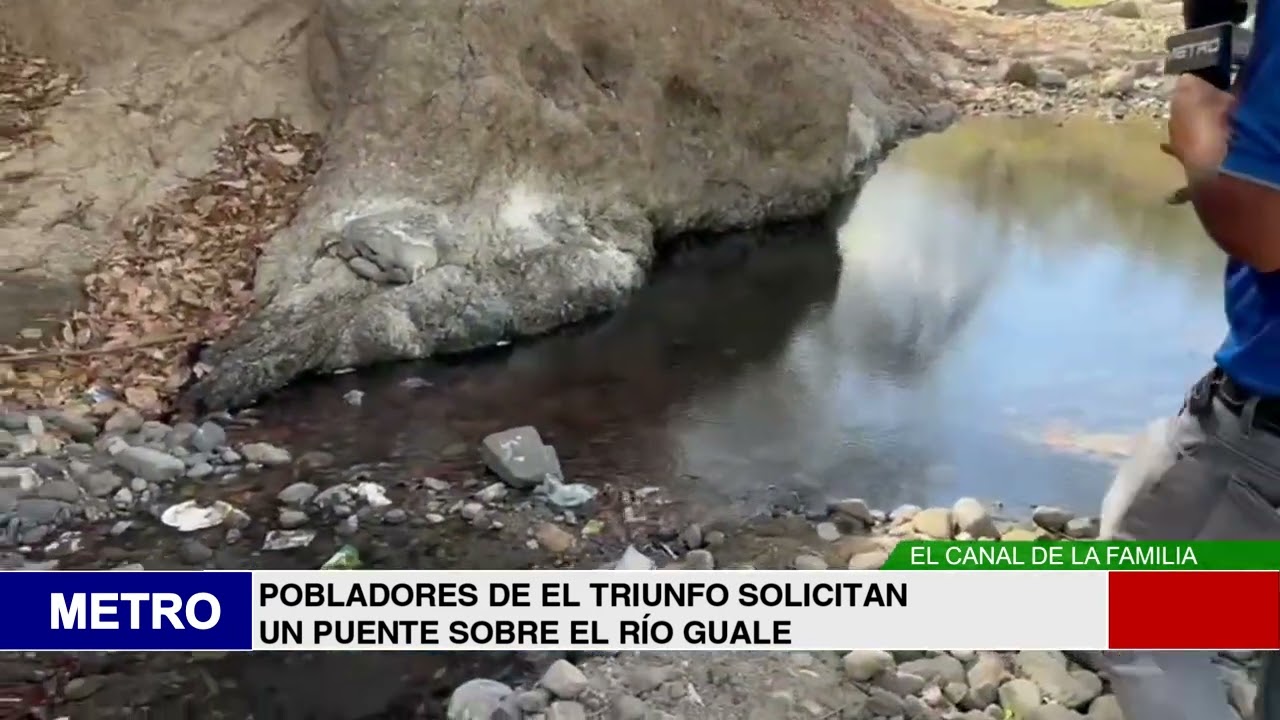 POBLADORES DE EL TRIUNFO SOLICITAN UN PUENTE SOBRE EL RÍO GUALE