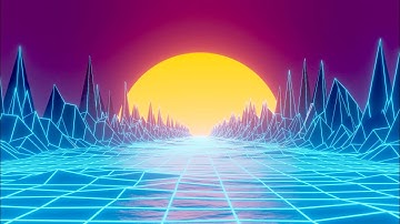 4K Vaporwave Retro Screensaver I Made In Blender (10 Hours)