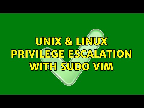 Unix & Linux: Privilege escalation with sudo vim