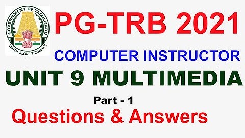 TRB  Computer Instructor💥💥 UNIT 9 MULTIMEDIA AND AUTHORING TOOLS  | VIBRANT ONLINE ACADEMY