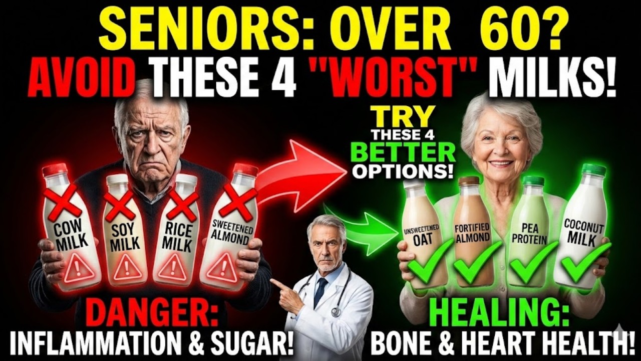 Over 60? Avoid These 4 “Worst” Milks — Try These 4 Better Options