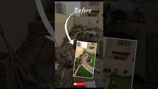Satisfying Backyard Renovation Timelapse 🔥 #shorts