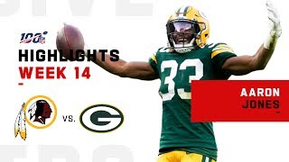 Aaron Jones Wrecks Washington w/ 192 Total Yds | NFL 2019 Highlights