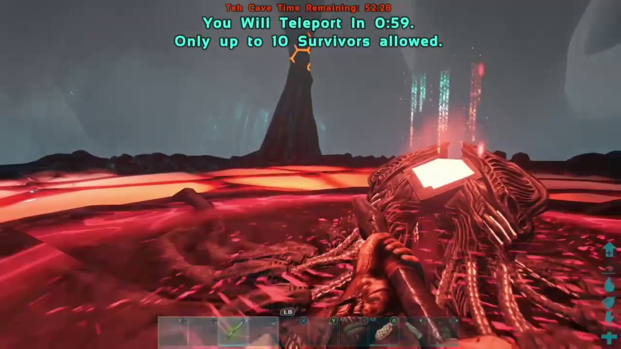 ARK volcan, cueva TEK, ascencion y final del juego - YouTube