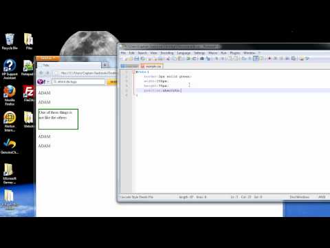 CSS Tutorial 4 - IDs, DIV, and Positioning