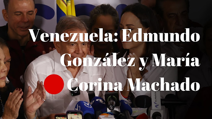 En vivo | Venezuela: Edmundo González y María Corina Machado en conferencia de prensa