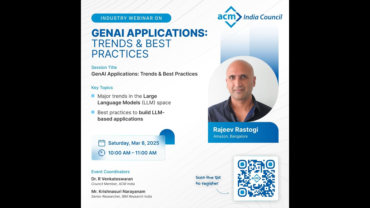 Webinar on GenAI Application Trends and Best Practices - YouTube