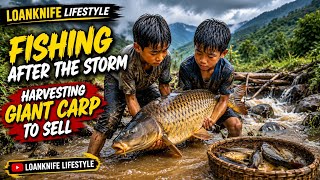 Fishing in the highlands, fishing after the storm, harvesting giant carp to sell. #highlandboy