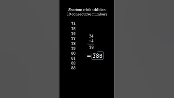 Shortcut trick addition 10 consecutive numbers.  #shorts  #maths #tricks